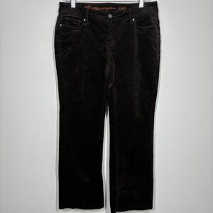 Christopher Blue Women Corduroy Pants Size 10 Dark Brown Bootcut Boho Casual